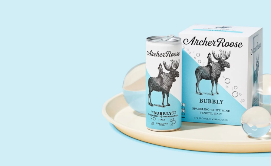 Archer Roose canned wine packaging