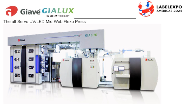 Giave’s all-Servo UV/LED Mid-Web Flexo Press