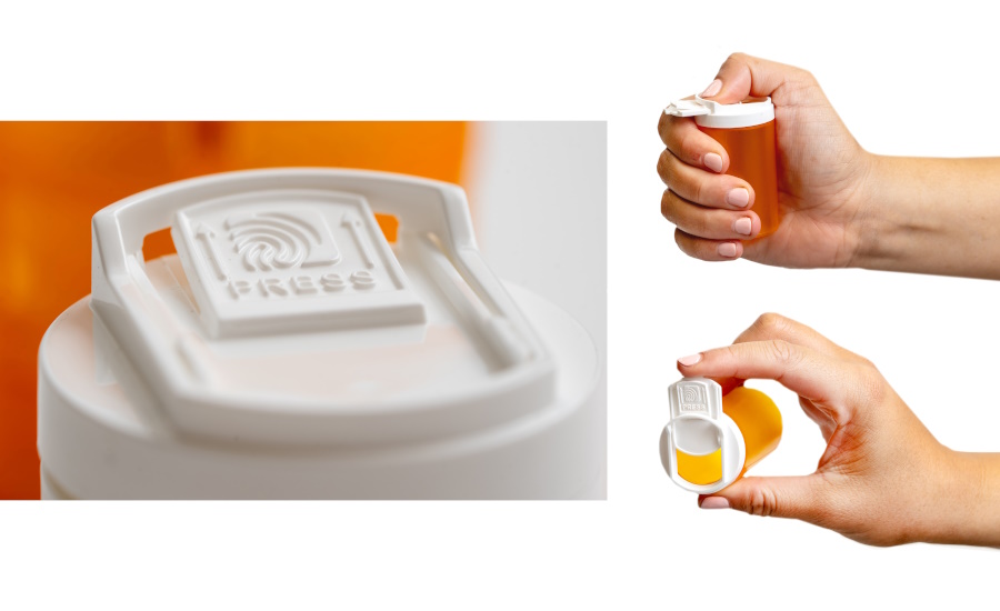 SnapSlide, LLC, has introduced a line of caps for pharmaceutical products that allows for single-handed opening and closing while maintaining child resistance.