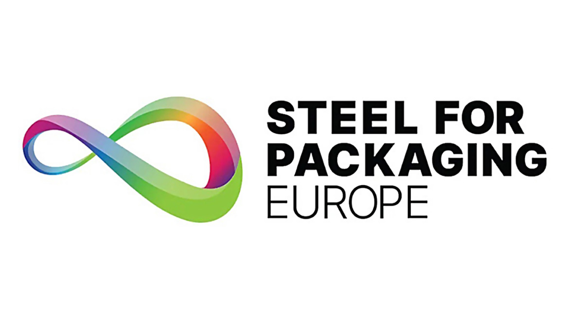 Steel for Packaging Europe says its new logo captures the essence of steel's circularity and its inherent multiple recyclability within a closed material loop.